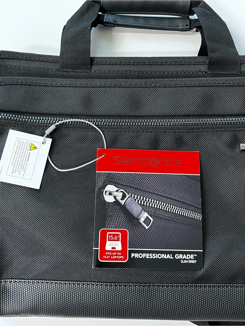 Samsonite Black Laptop Briefcase with Front Zip Pocket
